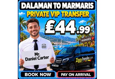How much is taxi from Dalaman Airport (DLM) to Marmaris?